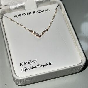 10k Gold diamond chevron Necklace